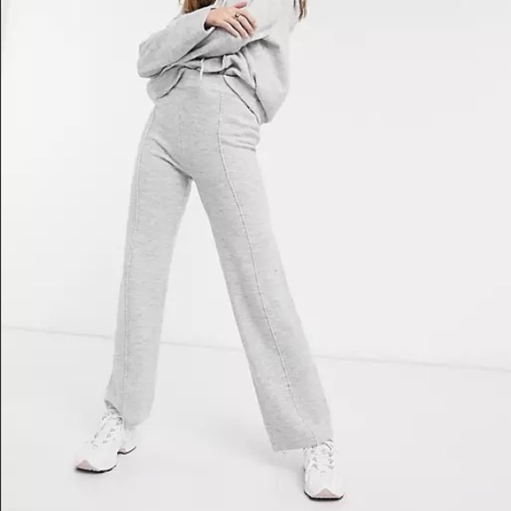 ASOS Wide leg knit pants (matching set)